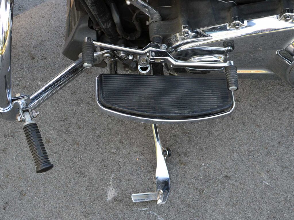 Close up image of a Harley Davidson® without a Kickstand Stop