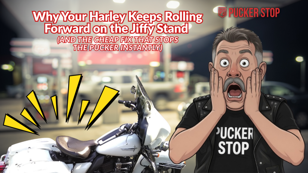 Harley jiffy stand rolls forward pucker moment